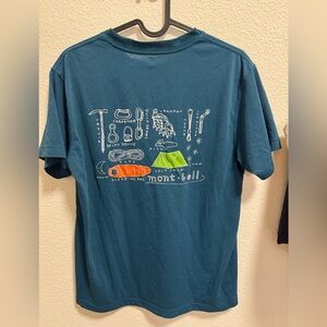 Montbell camping print quick dry tshirt
